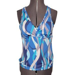 Inmotion By New York & Company Blue Athletic Tank Womens Size M Activewear